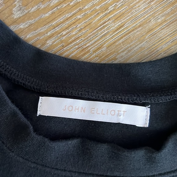 JOHN ELLIOTT Black Shortsleeve Top 4 - Picture 4 of 5